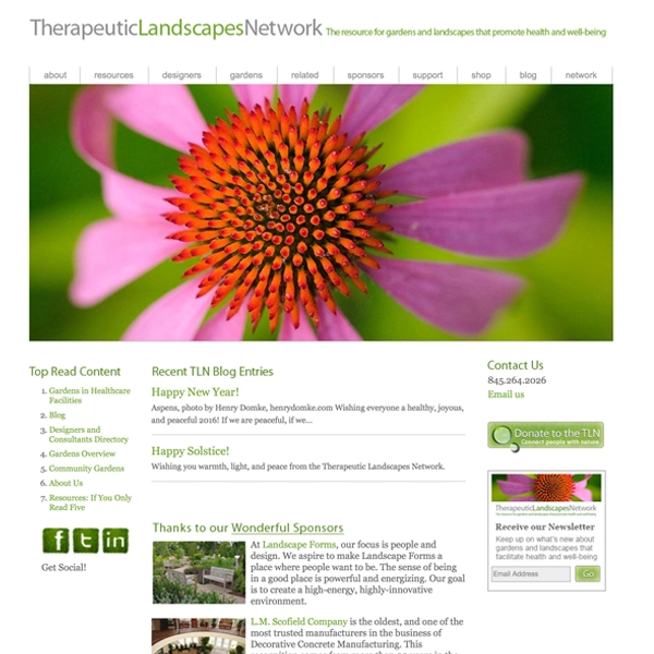 The Therapeutic Landscapes Network website image: Naomi Sachs