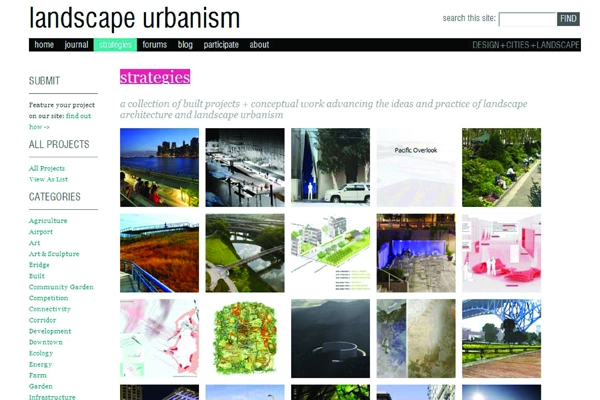 Landscape Urbanism Website and Journal, 2012 Professional ASLA Honor Award, Communications Category image: Landscape Urbanism