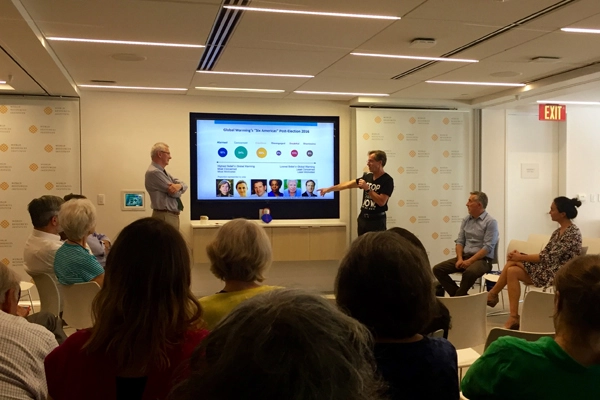 On the right: Edward Maibach, Distinguished Professor of Communications, George Mason University / image: Alexandra Hay