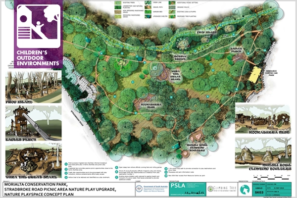 Morialta Conservation Park, Nature Playspace Concept Plan / image: Peter Semple Landscape Architect (PSLA)