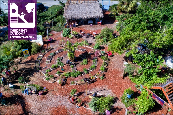 Aerial view of the children's garden