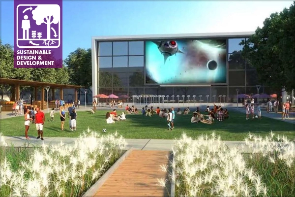 Rendering of Towne Square at Suitland Federal Center's Central Park