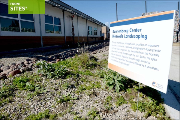 Bioswale interpretive signage