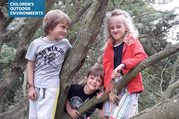 Children playing in nature