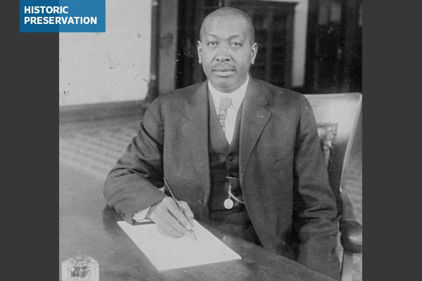 Black-and-white portrait of Oliver Toussaint Jackson