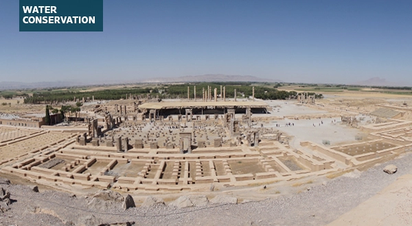Aerial photo of the ancient city of Persepolis