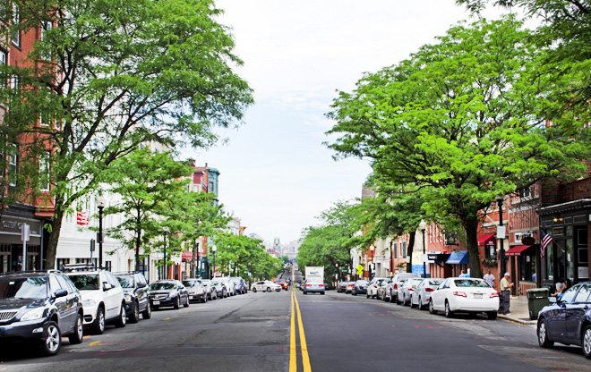West Broadway Looking Towards Downtown
