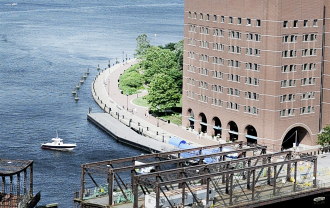 Northern Avenue Bridge and the Federal Courthouse